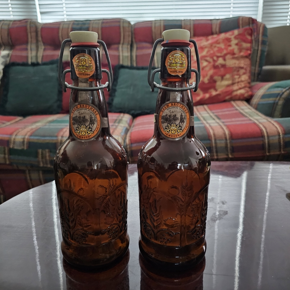 Brew Brothers Empty Beer Bottle with Lid